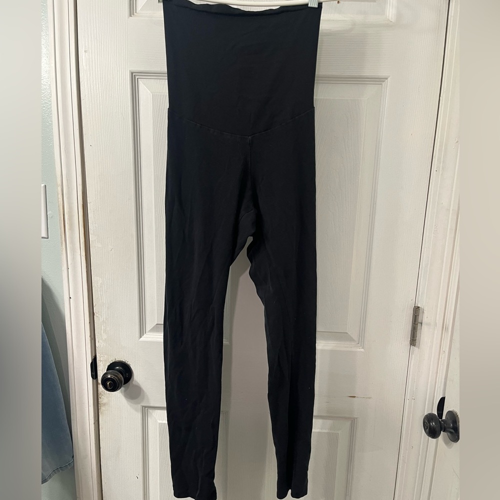Motherhood Black Maternity Leggings with Branded Waistband